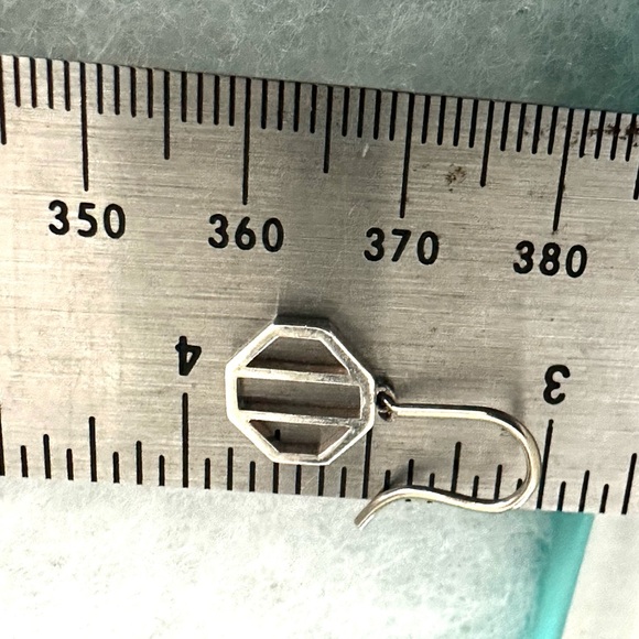 Tiffany & Co RARE Paloma Picasso Zellige Drop Dangle Earrings Sterling Silver - Picture 10 of 11